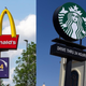 McDonald's and Starbucks signs